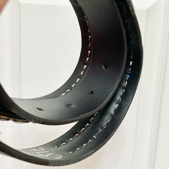 TILT Paint Splash Studded Faux Leather Belt - S - NWOT - Picture 3 of 6